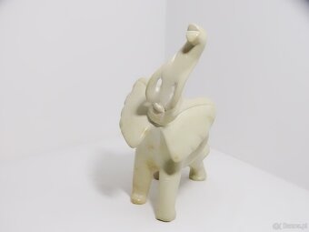 Bardzo realistyczna figurka dużego słonia 32 cm misternie rz - 2