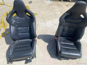 Audi R8 Fotele Wingback Kubełkowe OEM Czarna Skóra - 2