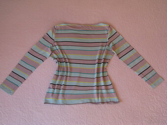 Lekka bluzka z długim rękawem, rozm. L w popielato-miętowe p - 2