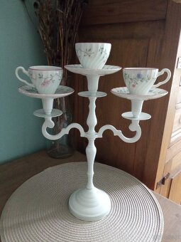 Świecznik z porcelaną - 2
