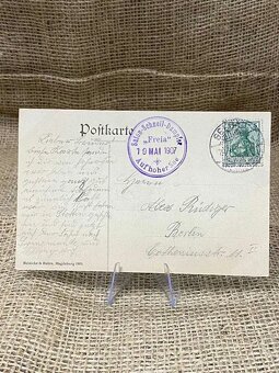 B314 pocztówka original marynarka 1907 statek Freia LUX - 2