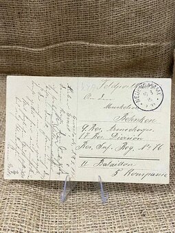 B311 pocztówka original wojsko Pruskie flaga Pruska 1915 ww1 - 2