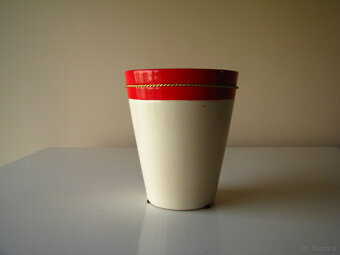 Ceramiczne naczynko, osłonka na doniczkę z serduszkiem wazon - 2