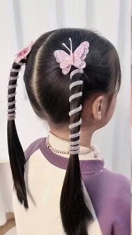 Gumki do włosów Motylek - 1para - 2