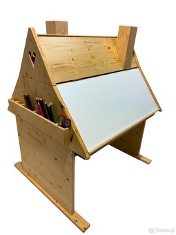 Zestaw mebli dziecięcych biurko/domek/skrzynia 4w1 z 2 tabor - 2