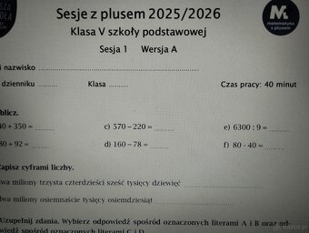 SESJA  z plusem nr 1 klasa 4-8 - 2