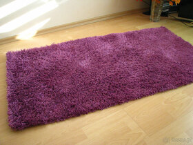 Czysty, puszysty dywan shaggy, fioletowy 70 x 130 cm - 2