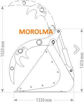 Łyżkokrokodyl łyżka z dociskiem szufla GOLIAT FK MACHINERY - 2