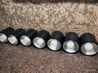 Zestaw 20x Tuba sufitowa/wisząca czarna + mocne LED 20W Dial - 2