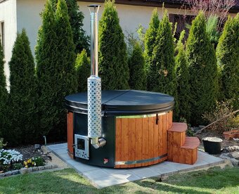 Balie ogrodowe z piecem na drewno, jacuzzi ogrodowe - 2