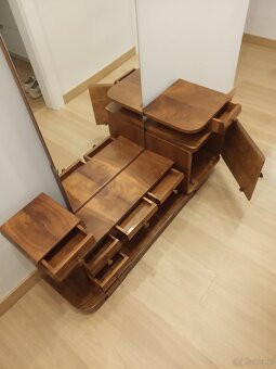 Drewniana toaletka z lustrem w stylu Art Deco - 2