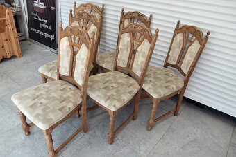 krzesła dębowe 6 sztuk - jak nowe - 2