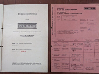 Używana tokarka Weiler Matador VS2 - 2