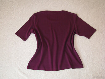 Koszulka OLSEN ze zdobieniami bluzka z krótkim rękawem L/XL - 2