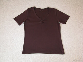 Brązowa koszulka, bluzka z krótkim rękawem T-shirt, rozm. 42 - 2