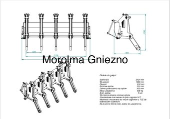 Brona leśna zgrabiarka do gałęzi FK MACHINERY grabie leśne - 2