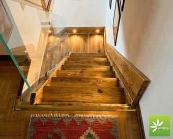 Schody ze starego drewna, balustrady, poręcze - 2