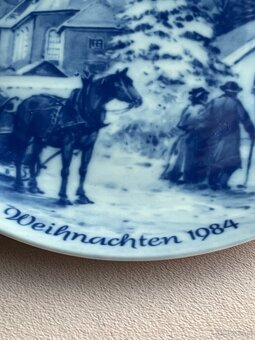 Talerz Kolekcjonerski 1984 Kobalt  Vintage - 2