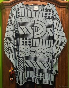 Sweterek miętowy we wzory rozm. L/40 MONDI - 2