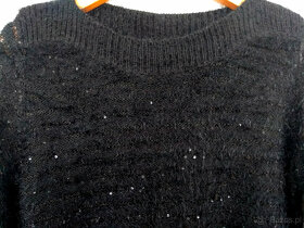 Damski sweter Passione Roma Italia L/XL czarny z błyszczącym - 2