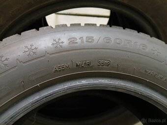 Sprzedam używane opony zimowe DUNLOP 215x60 R16, szt.4. - 2