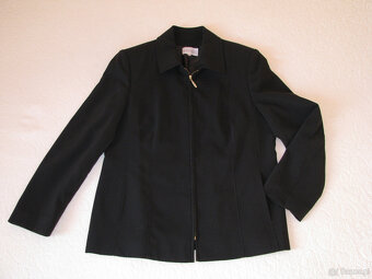 Czarny klasyczny żakiet na zamek marynarka blezer, rozm. 42 - 2