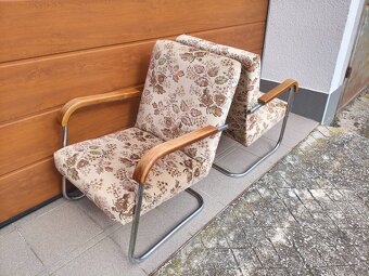 Mucke Melder chrom párová funkcionalistická křesla - 2