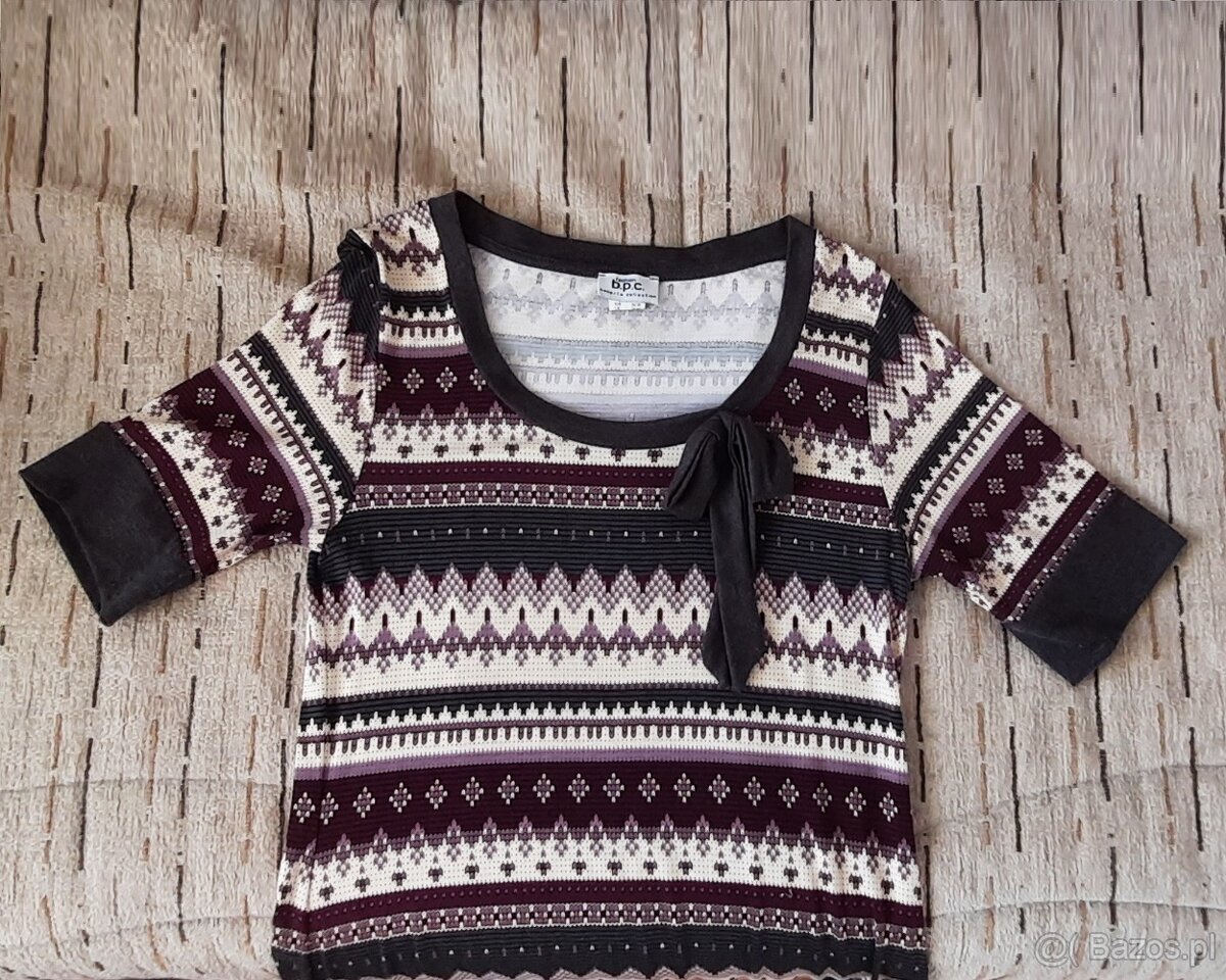 Sukienka turecka, oryginalny wzór, 2 falbany, M - jak nowa - 3