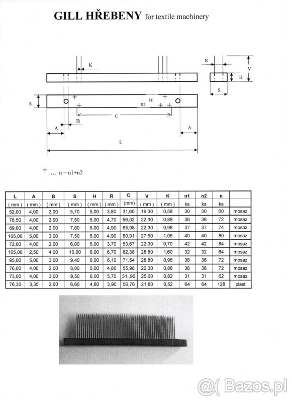 GILL GRZEBIENE nie tylko do czesarki (mosiądz) - 3