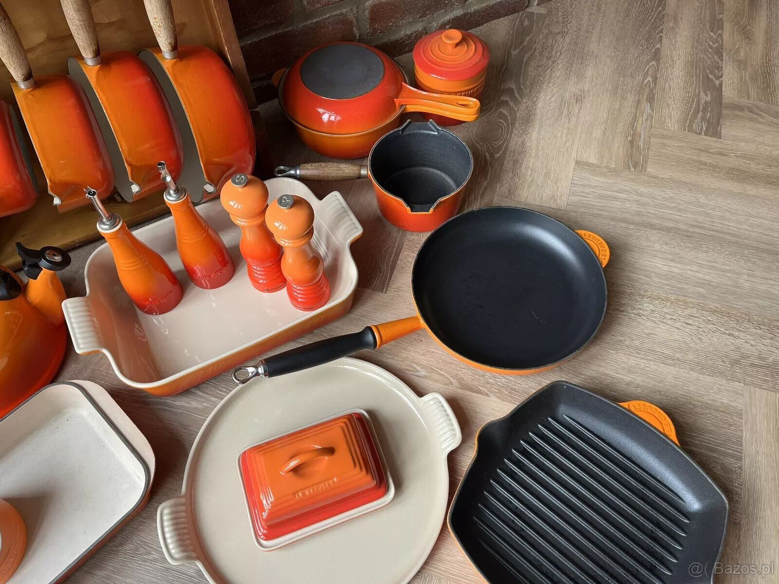 Zestaw garnków żeliwnych Le Creuset w kolorze pomarańczowym, - 3
