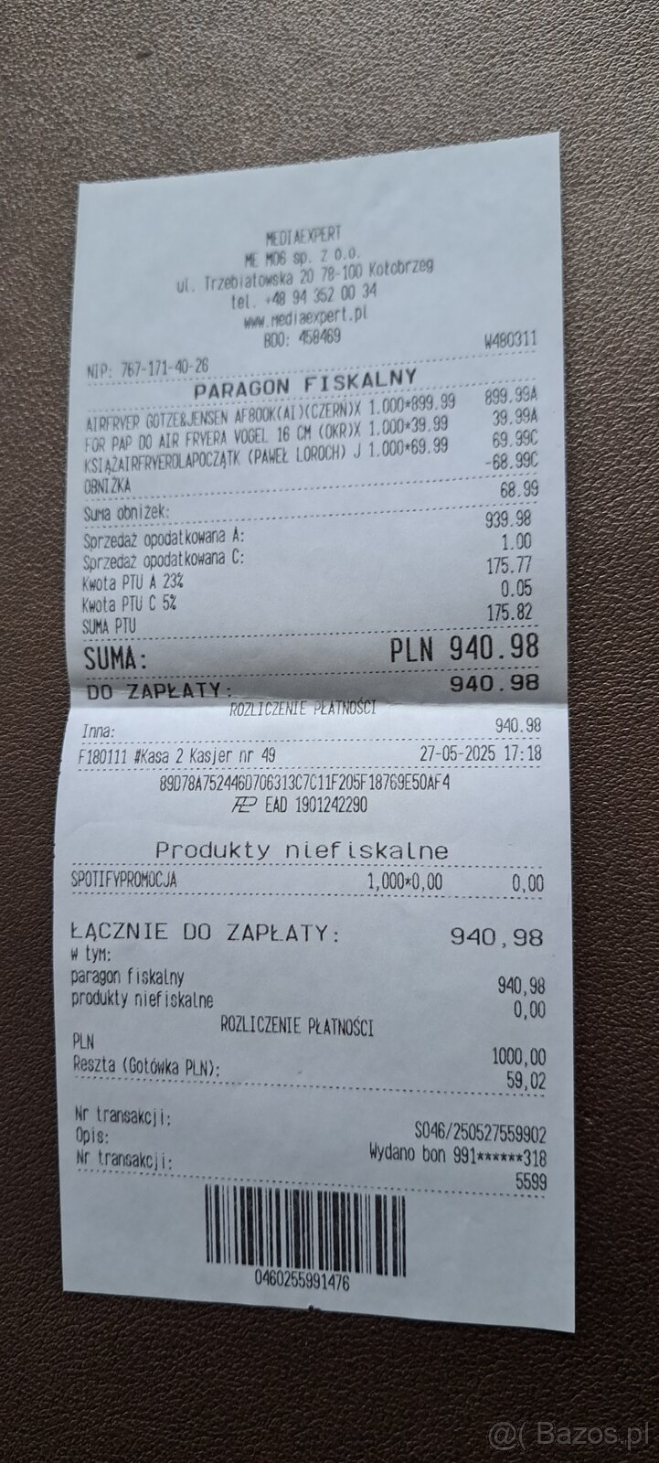 Air Fryer Frytkownica beztłuszczowa GÖTZE & JENSEN AF800K AI - 3