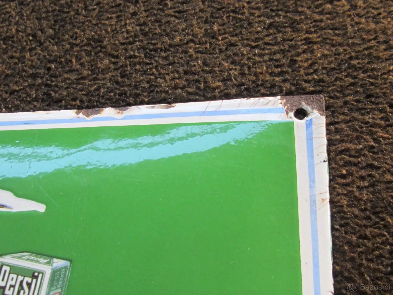 Stary szyld emaliowany Persil, 40x60 cm, w bardzo dobrym sta - 3