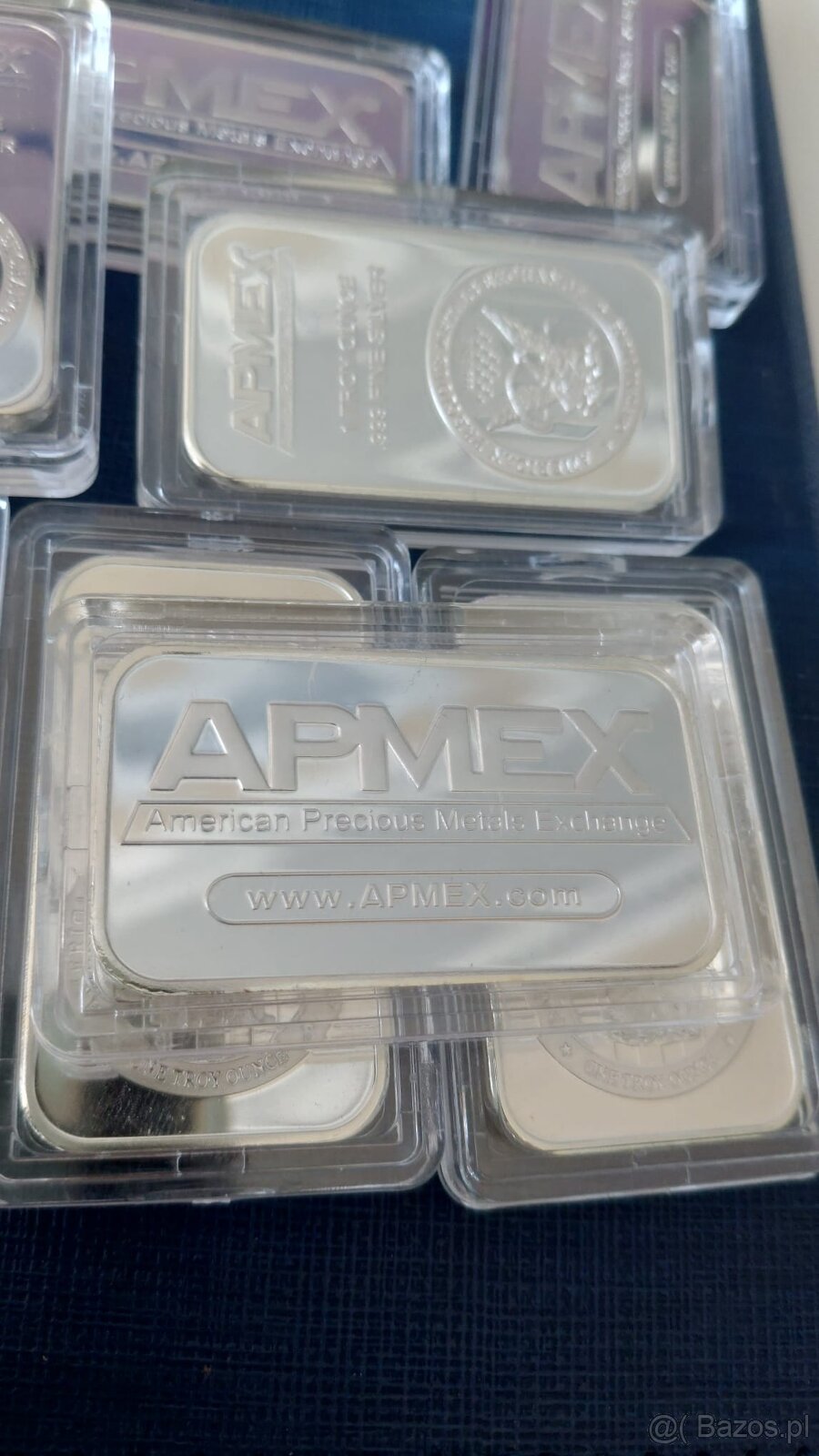 APMEX 1 oz Silver Bar Ag 999 – 8 szt. - 3
