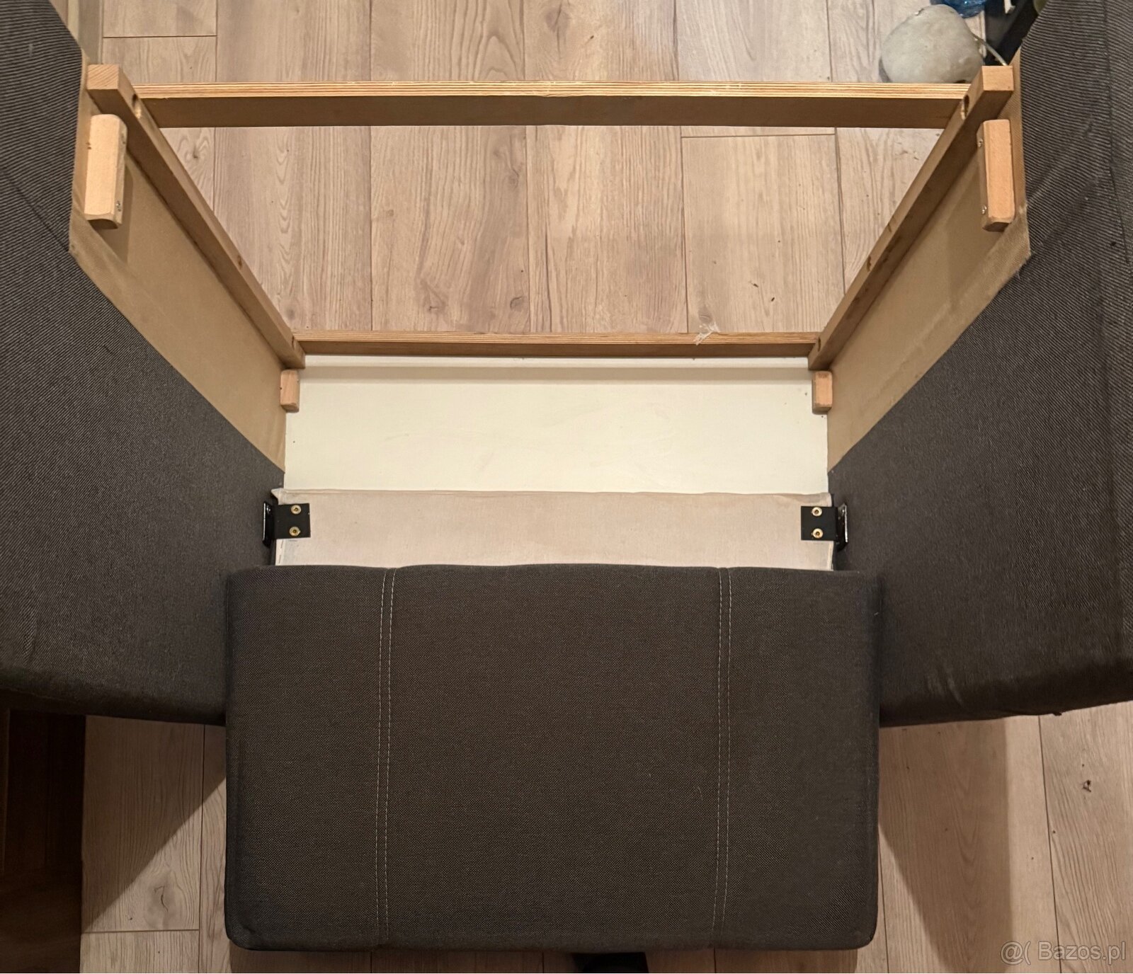 Fotel z opcją łóżka rozkładanego z pojemnikiem na pościel - 3