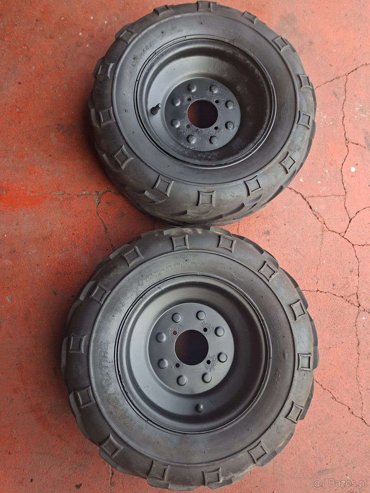 Opony QUAD 21X7-10 KARET TIRE bieżnik ok 1 cm z felgami 2 SZ - 3
