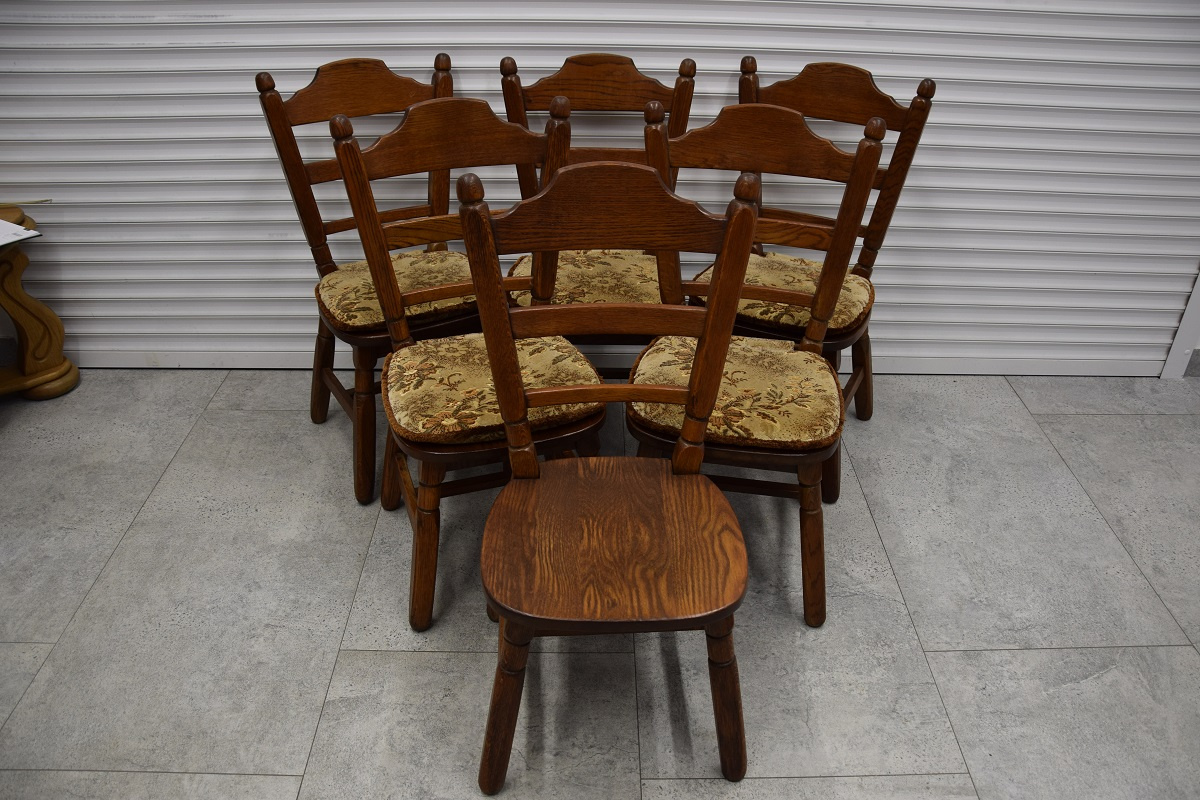 krzesła dębowe 6 sztuk - jak nowe - 3