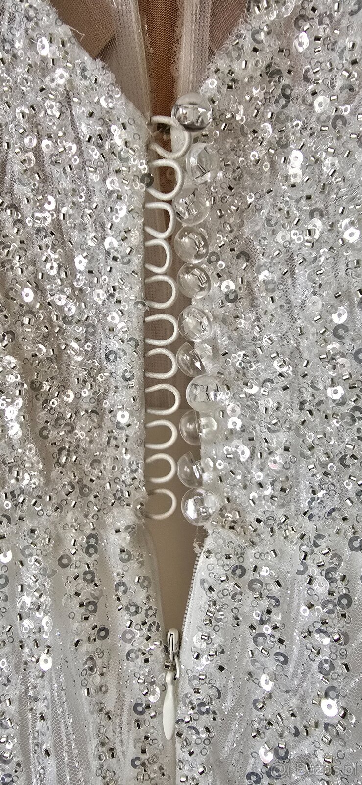 Suknia ślubna z cekinami - 3