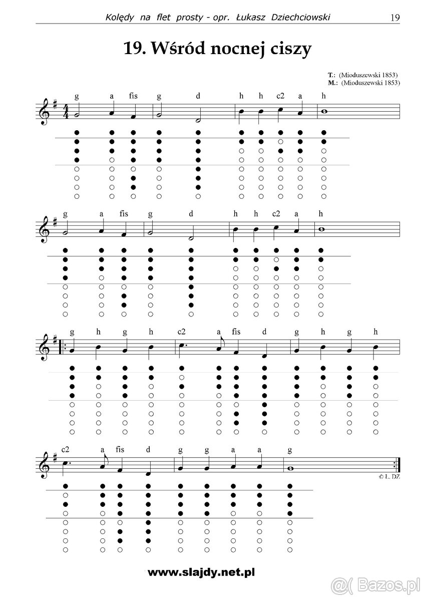 Kolędy na flet prosty - nuty, tabulatura, mp3, 20 kolęd nowe - 3