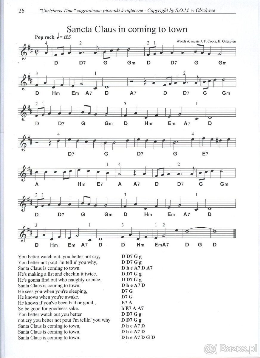 Nuty Światowe hity świąteczne - 31 piosenek, nowe, keyboard, - 3