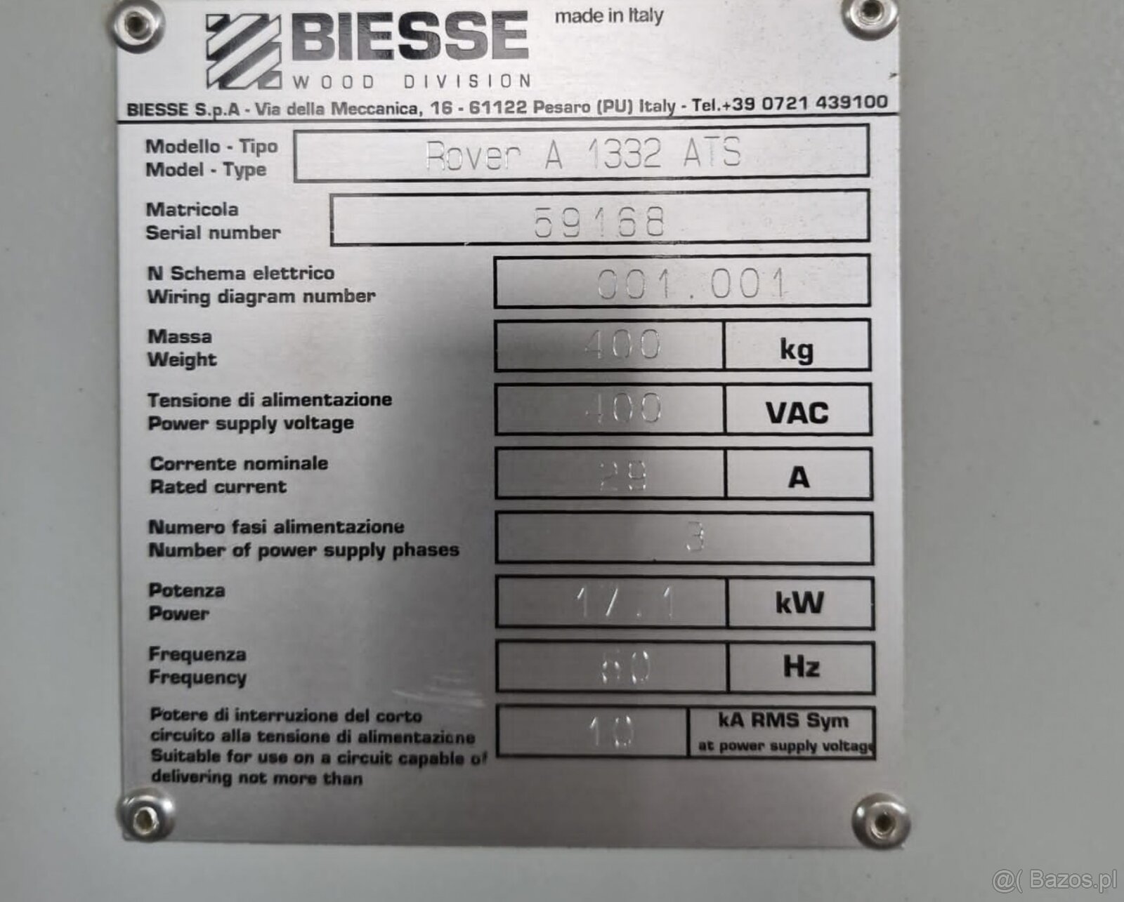 Frezarka Centrum Obróbcze CNC BIESSE ROVER A 1332 ATS – Do d - 3