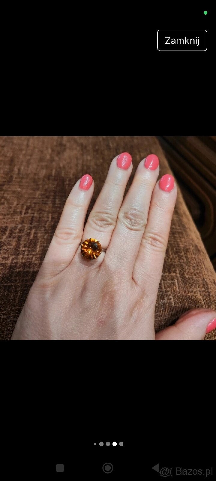 Pierścionek brązowe oczko - 3