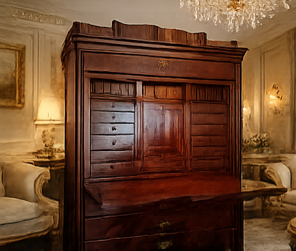 Oryginalna sekretera Biedermeier - 3