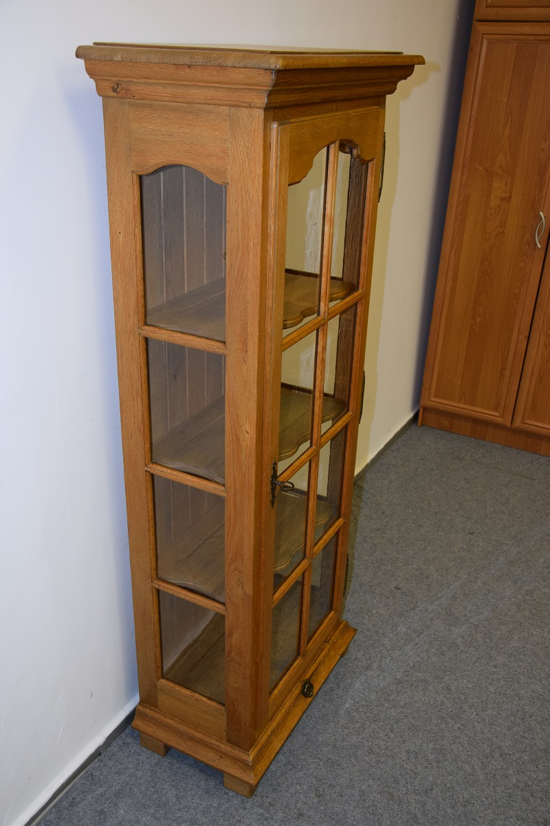 witryna z drewna dębowego - jak nowa - 3