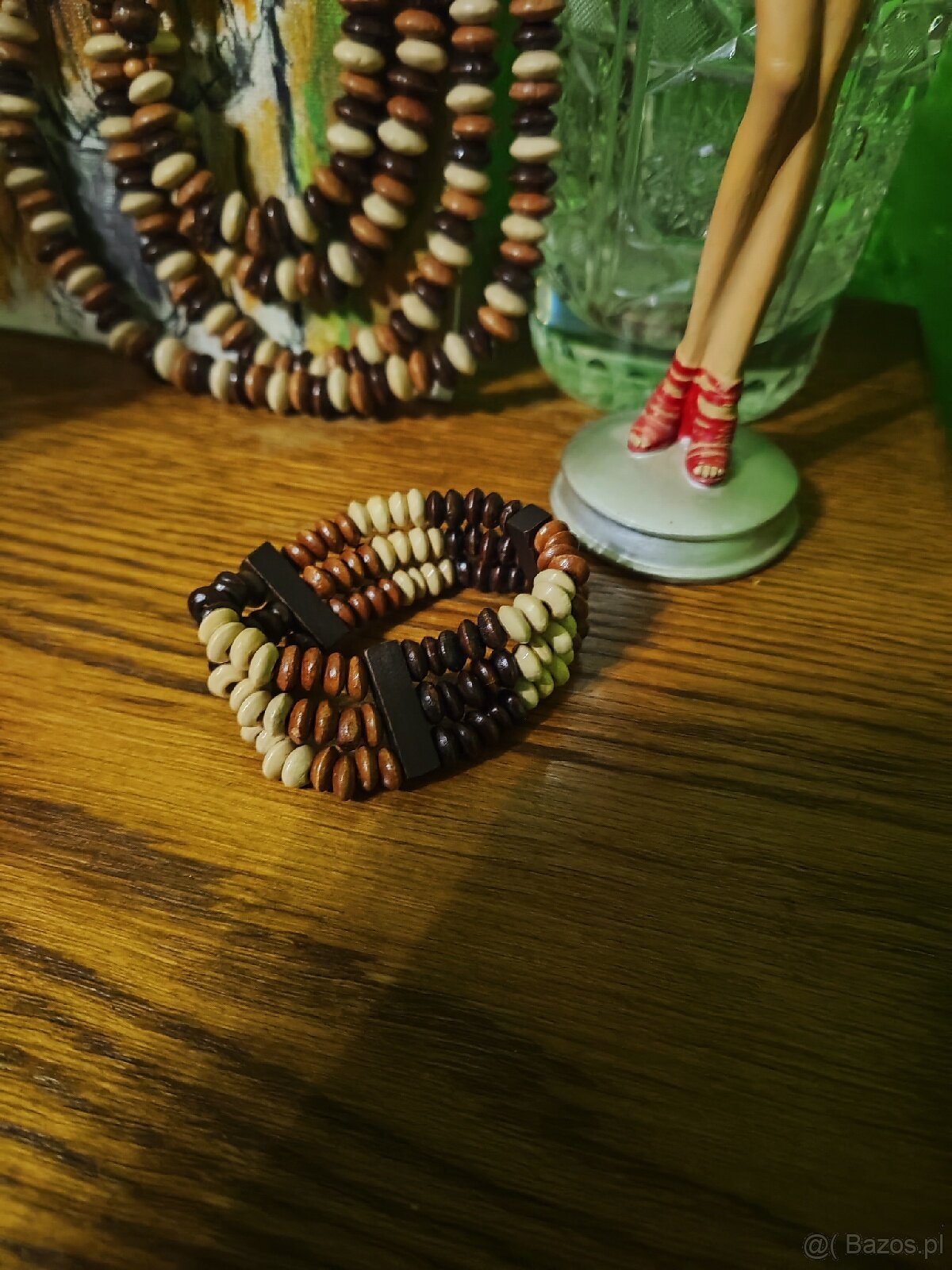 3-częściowy zestaw drewnianej biżuterii w stylu Boho - 3