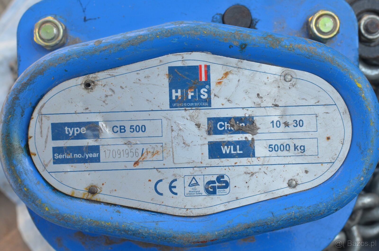Ręczny wciągnik łańcuchowy CB 500 (HFS Austria) – 5000 kg - 3