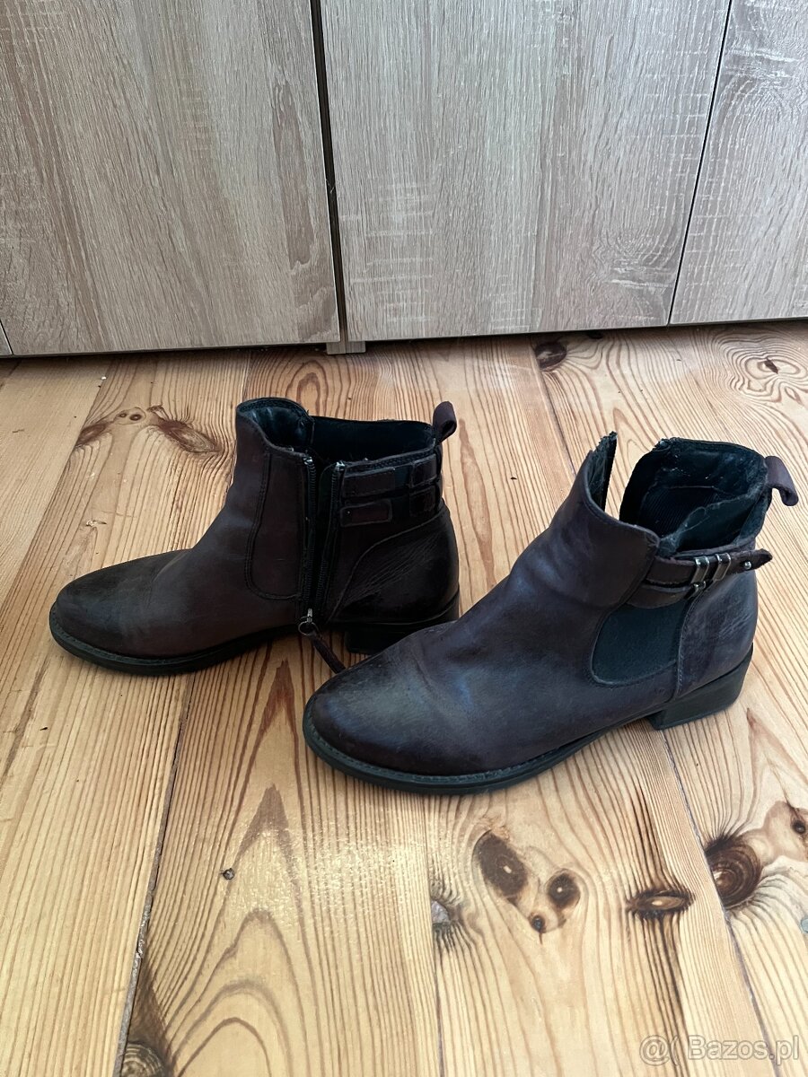 NOWE damskie sztyblety z naturalnej skóry numer 36 / 37 - 3