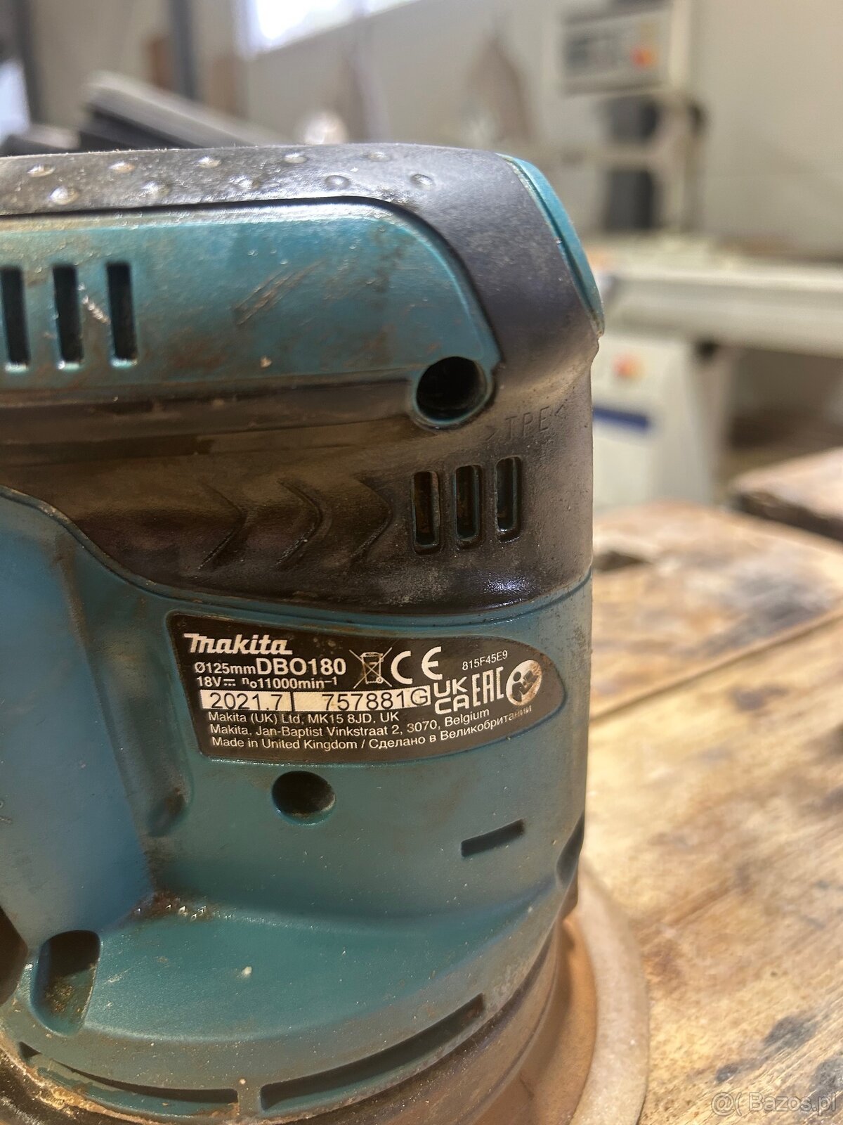 Akumulatorowa szlifierka mimośrodowa Makita DBO180Z - 3