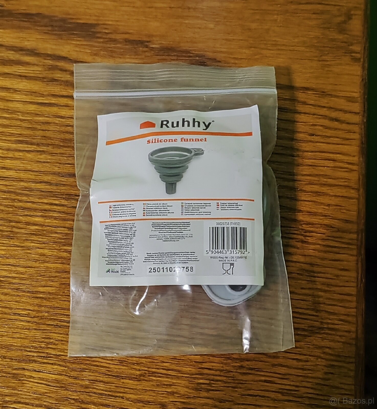 Silikonowy lejek. Składany, harmonijka. - 3