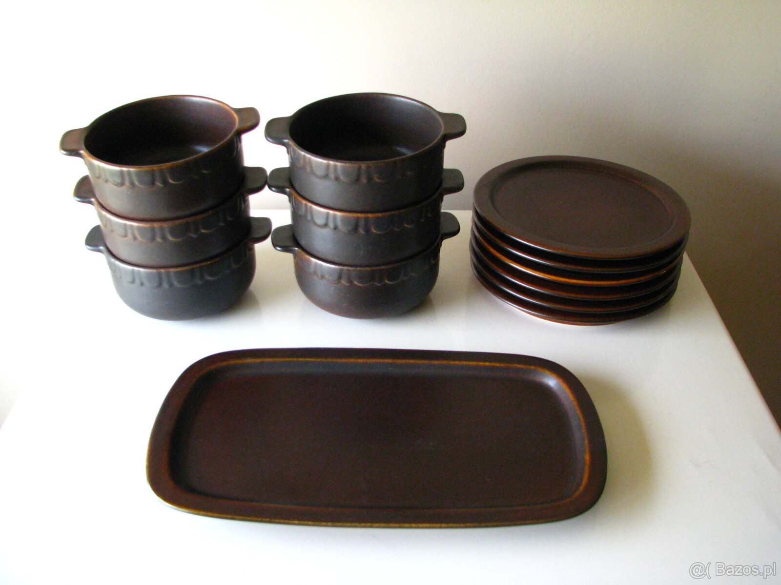 Kamionkowe miseczki z uszkami talerzyki i patera – tacka, na - 3