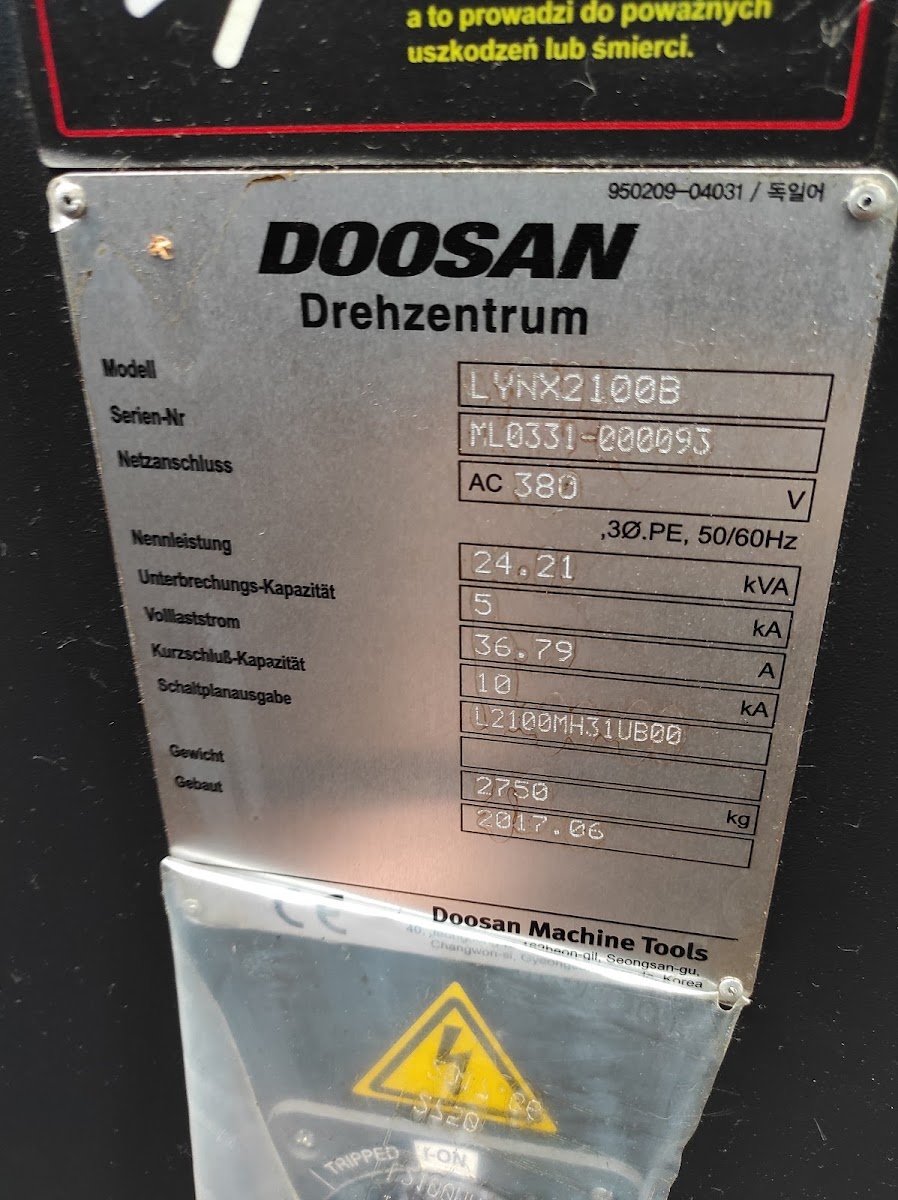 Doosan LYNX 2100 B / Tokarka CNC - 3